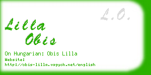 lilla obis business card